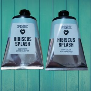 Set of 2 PINK hibiscus splash body cream